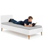 Skandynawskie białe  łóżko dziecięce - Branos 4X w sklepie Edinos.pl