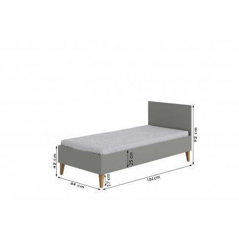 Szczegółowe zdjęcie nr 4 produktu Skandynawskie łóżko dziecięce Maurycy 4X 80x180 - białe