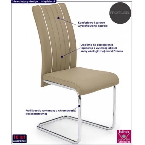 Fotografia Krzesło metalowe Berto - beżowe z kategorii Strona główna