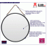 Fotografia Okrągłe lustro Olmi na sznurku - czarne z kategorii Lustra do łazienki