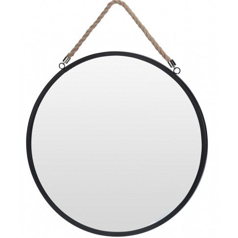 Zdjęcie produktu Okrągłe lustro Olmi na sznurku - czarne.