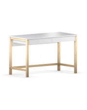 Drewniane biurko Inelo X11 120x60 cm - białe w sklepie Edinos.pl