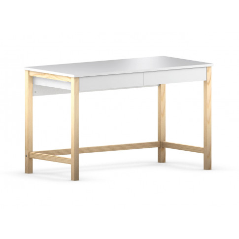 Zdjęcie produktu Drewniane biurko Inelo X11 120x60 cm - białe.