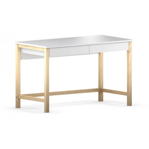Zdjęcie produktu Białe drewniane biurko skandynawskie 120x60 cm - Inelo X11.