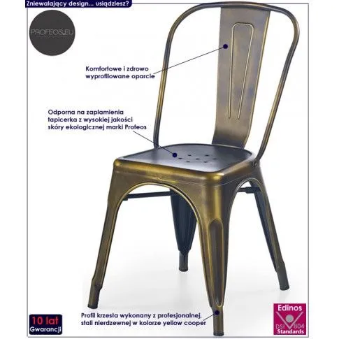 Fotografia Industrialne krzesło Lamoro - yellow cooper z kategorii Strona główna