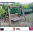 Fotografia Drewniana huśtawka ogrodowa wolnostojąca dla dzieci Magis 5X - orzech z kategorii Meble ogrodowe