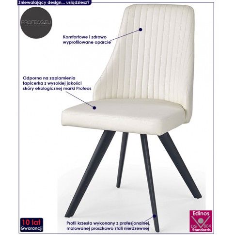 Fotografia Krzesło w minimalistycznym stylu Vimes - białe z kategorii Krzesła w stylu minimalistycznym
