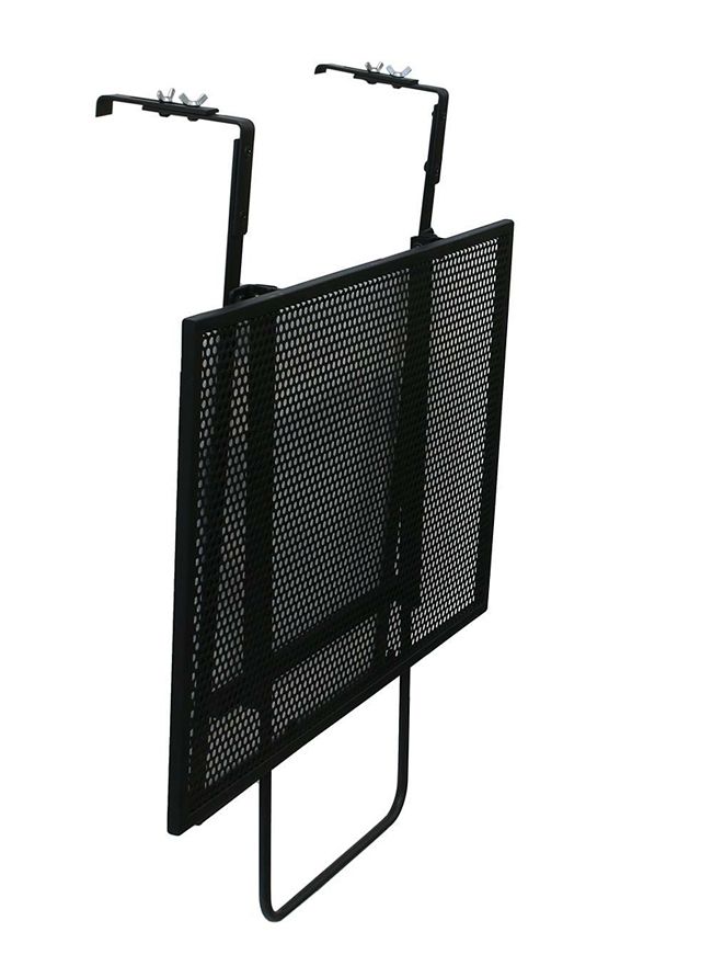 Czarny stolik balkonowy Sintrev - rozkładany