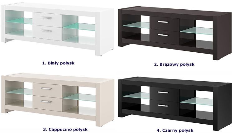Nowoczesny stolik RTV z oświetleniem led Elgan