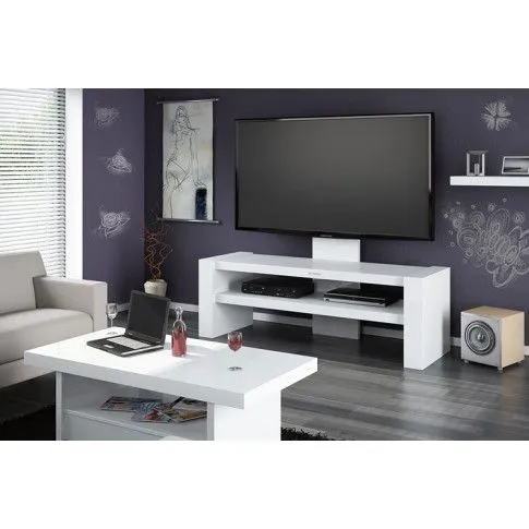 Zdjęcie szafka RTV do salonu Argo 2X biały połysk | Edinos.pl
