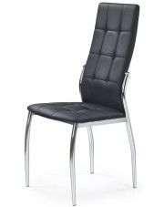 Stylowe nowoczesne krzesło tapicerowane czarne pikowane Azrel w sklepie Edinos.pl