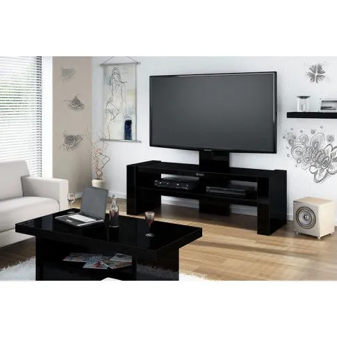 Zdjęcie lakierowana szafka RTV Argo 2X brązowy połysk | Edinos.pl