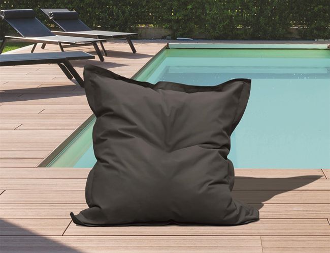 Wygodny puf do ogrodu Prendi - ciemnoszary