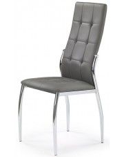 Krzesło nowoczesne pikowane Azrel - popielate w sklepie Edinos.pl