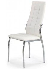 Tapicerowane krzesło pikowane Azrel - białe w sklepie Edinos.pl