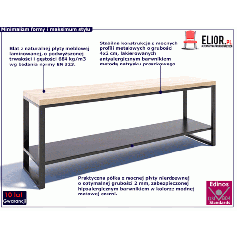 Szczegółowe zdjęcie nr 8 produktu Szafka pod TV Vitten 3X - Dąb Wedi