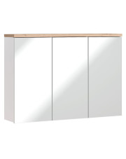 Podwieszana szafka łazienkowa z lustrem Marsylia 10X - Biały 