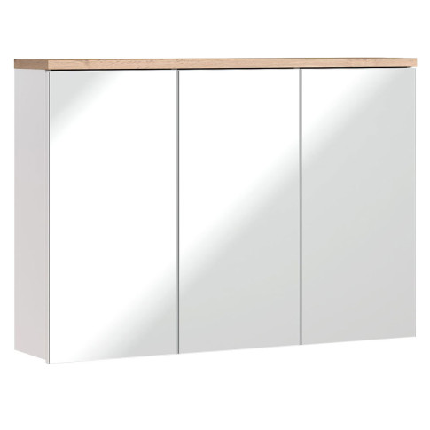 Zdjęcie produktu Podwieszana szafka łazienkowa z lustrem Marsylia 10X - Biały .