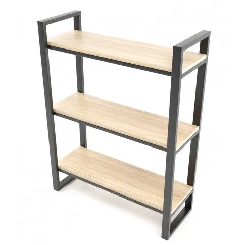 Szczegółowe zdjęcie nr 4 produktu Loftowy regał na książki Dąb Brunico - Glurox 2X