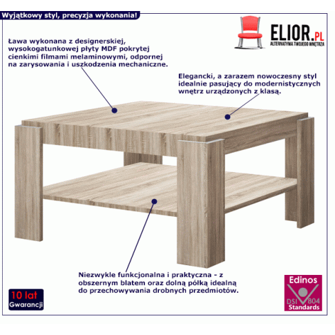 Fotografia Minimalistyczna ława dąb sonoma - Migen z kategorii Ławy i stoliki