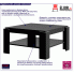 Fotografia Minimalistyczna czarna ława wysoki połysk - Nassi 2X z kategorii Ławy i stoliki