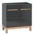 Zdjęcie produktu Grafitowa stojąca szafka łazienkowa pod umywalkę - Marsylia 3X grafit połysk 60 cm.