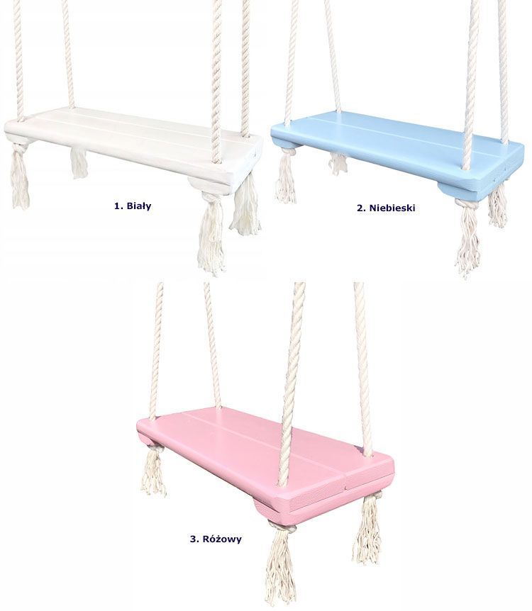 Huśtawka dziecięca z drewna świerkowego Zeirs