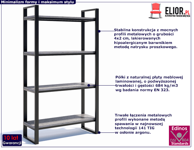 Industruialny regał Soreli 3X