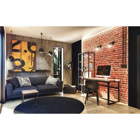 Szczegółowe zdjęcie nr 7 produktu Pojedynczy regał w stylu loft - Lenisa 2X