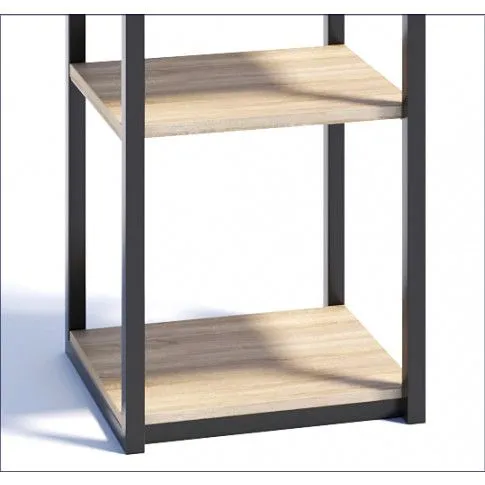 Szczegółowe zdjęcie nr 4 produktu Pojedynczy regał w stylu loft - Lenisa 2X