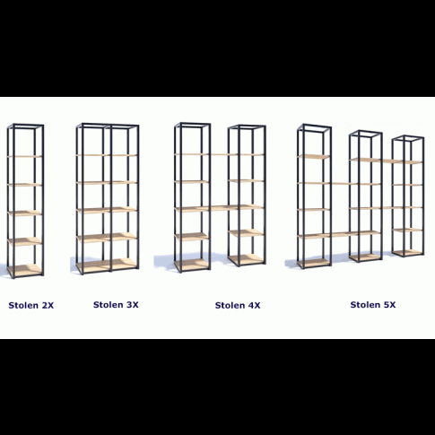 Szczegółowe zdjęcie nr 8 produktu Nowoczesny regał biurowy - Lenisa 4X