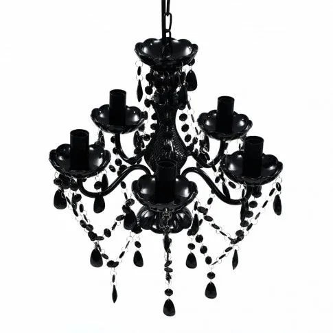 Zdjęcie produktu Czarny klasyczny żyrandol świecznikowy do salonu - E959-Rokis.