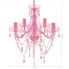 Szczegółowe zdjęcie nr 9 produktu Różowy żyrandol świecznikowy z kryształkami - E960-Lovet