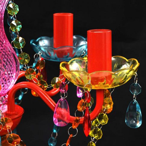 Szczegółowe zdjęcie nr 7 produktu Kolorowy świecznikowy żyrandol kryształowy - E960-Lovet