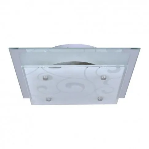 Zdjęcie produktu Szklana kwadratowa lampa sufitowa z wzorem - E966-Millo.