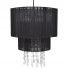 Fotografia Czarna lampa wisząca z tkaniny do salonu - E968-Molit z kategorii Lampy wiszące