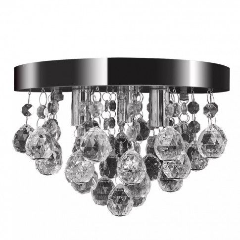 Zdjęcie produktu Lampa sufitowa glamour z kryształkami - E972-Silvos.