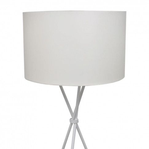 Fotografia Biała lampa podłogowa z abażurem - EX02-Someba z kategorii Lampy podłogowe