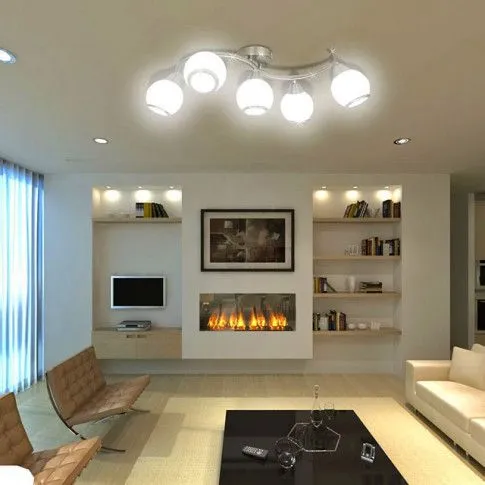 Fotografia Falowana lampa sufitowa do salonu - E978-Delan z kategorii Przedpokój 