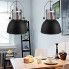 Fotografia Dwie czarne regulowane lampy wiszące loft - E984-Berlog z kategorii Kuchnia i Jadalnia