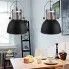 Fotografia Dwie czarne regulowane lampy wiszące loft - E984-Agito z kategorii Kuchnia i Jadalnia