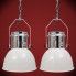 Szczegółowe zdjęcie nr 5 produktu Białe loftowe lampy wiszące z regulacją 2 sztuki - E984-Berlog