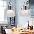 Fotografia Białe loftowe lampy wiszące z regulacją 2 sztuki - E984-Berlog z kategorii Kuchnia i Jadalnia