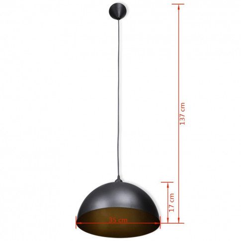 Szczegółowe zdjęcie nr 9 produktu Czarne lampy wiszące z regulacją 2 sztuki - E985-Noris