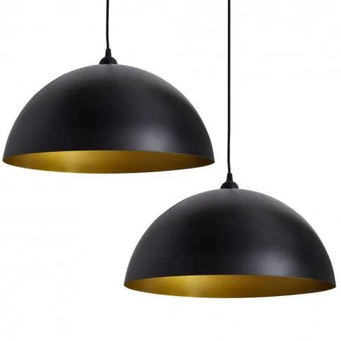 Zdjęcie produktu Czarne lampy wiszące z regulacją 2 sztuki - E985-Olseo.