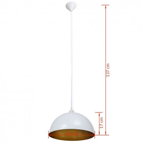 Szczegółowe zdjęcie nr 9 produktu Białe regulowane lampy wiszące 2 sztuki - E985-Noris