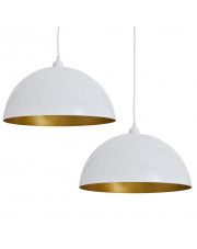 Białe regulowane lampy wiszące 2 sztuki - E985-Noris w sklepie Edinos.pl