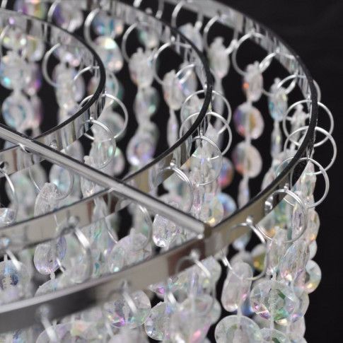 Szczegółowe zdjęcie nr 10 produktu Okrągła kryształowa lampa wisząca - E-986-Kristal