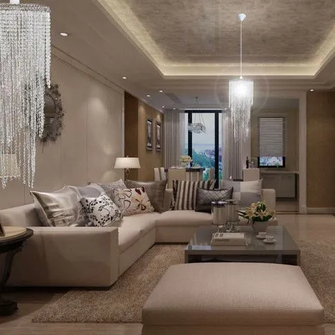 Szczegółowe zdjęcie nr 4 produktu Długa lampa wisząca kryształowa - E988-Pyxis