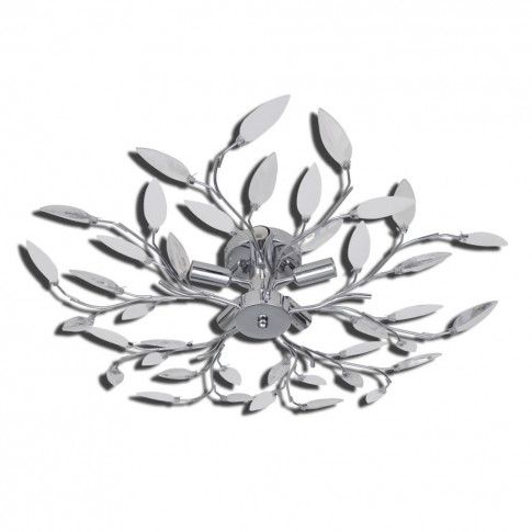 Szczegółowe zdjęcie nr 4 produktu Biała lampa sufitowa w kształcie liści - E996-Gardena